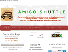 Tablet Screenshot of amigoshuttle.info